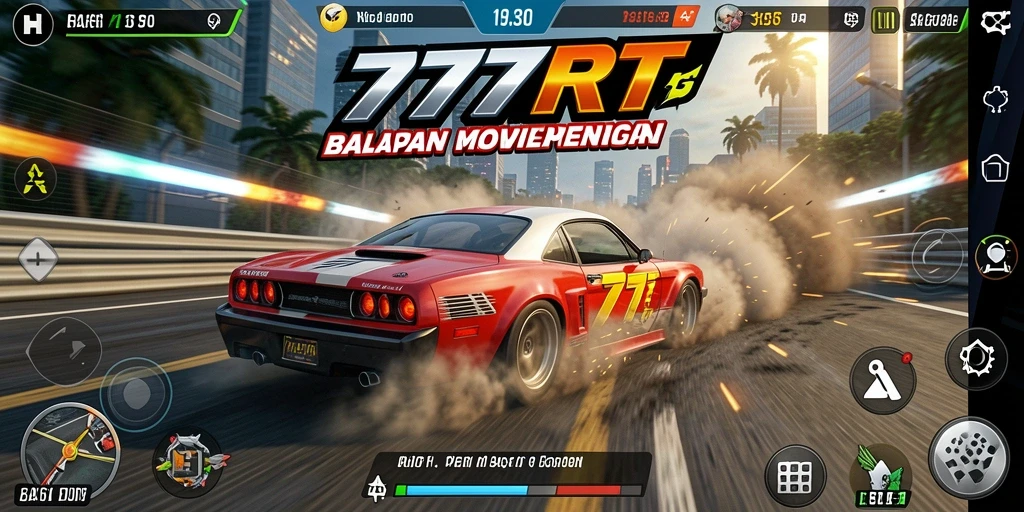 Gameplay Racing yang intens dan penuh aksi di 777RT.