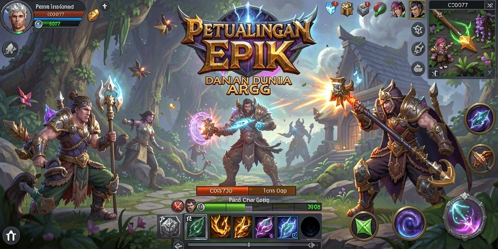 Tampilan karakter dan pertempuran epik di C0077.