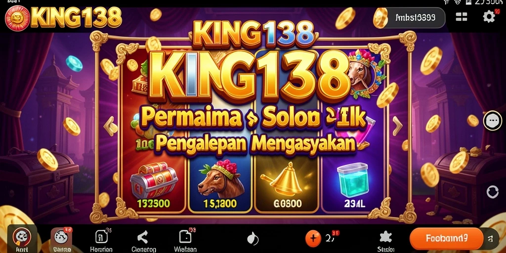 Tangkapan layar gameplay KING138 yang menampilkan mesin slot yang menarik.