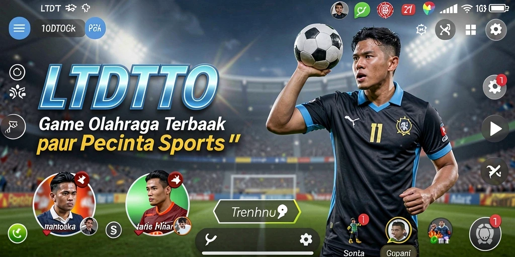 Tangkapan layar utama LTDTOTO menampilkan aksi seru permainan olahraga.