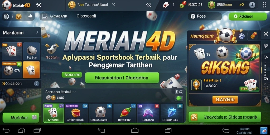 Tampilan antarmuka pengguna aplikasi MERIAH4D saat bermain sportsbook.
