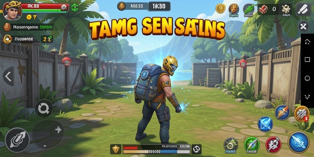 Tampilan gameplay RK88 yang menarik dan penuh warna dengan mekanisme Idle.