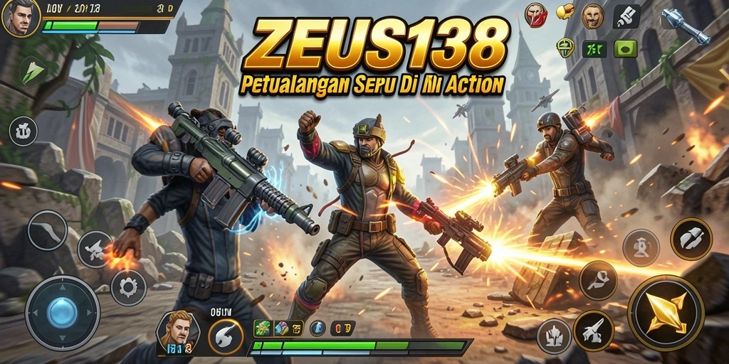 Tampilan gameplay dinamis dalam ZEUS138 yang penuh aksi.
